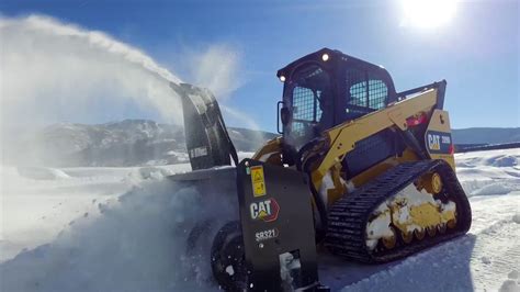 cat skid steer snow blower controls|snowblower attachment for skid steer.